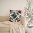 thumbnail image 4 of C Decorative Embroidered Pillow Covers, 3D Floral Pillowcase, Ethnic Sofa Cushion Cover With Invisible Zipper And Soft Linen Fabric For Living Room, Bedroom, Home Decor, 17.71 X 17.71In, 0, 4 of 6