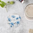 thumbnail image 4 of BaHomeck Drink Coasters Set of 4 with Holder Handpainted blue cosmos flowers on white wood panel wall Water Absorbent Ceramic Coasters Tabletop Protection,Suitable for Various Cup ,Home Decor, 4 of 4