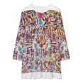 thumbnail image 2 of Otomi Fabric Mexico Art Loose Dress Evening Dress Summer Dresses for Women Luxury Dress Long Sleeved Dress, 2 of 4