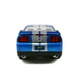 thumbnail image 3 of Big Time Muscle 1:24 Diecast W138 2008 Ford Mustang Shelby GT 500KR C., Blue with white Stripes Play Vehicles(Selections May Vary), 3 of 5