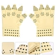 thumbnail image 4 of EeaseMX 1 par de guantes de compresión magnéticos para artritis, guantes sin dedos (caqui), 4 of 7