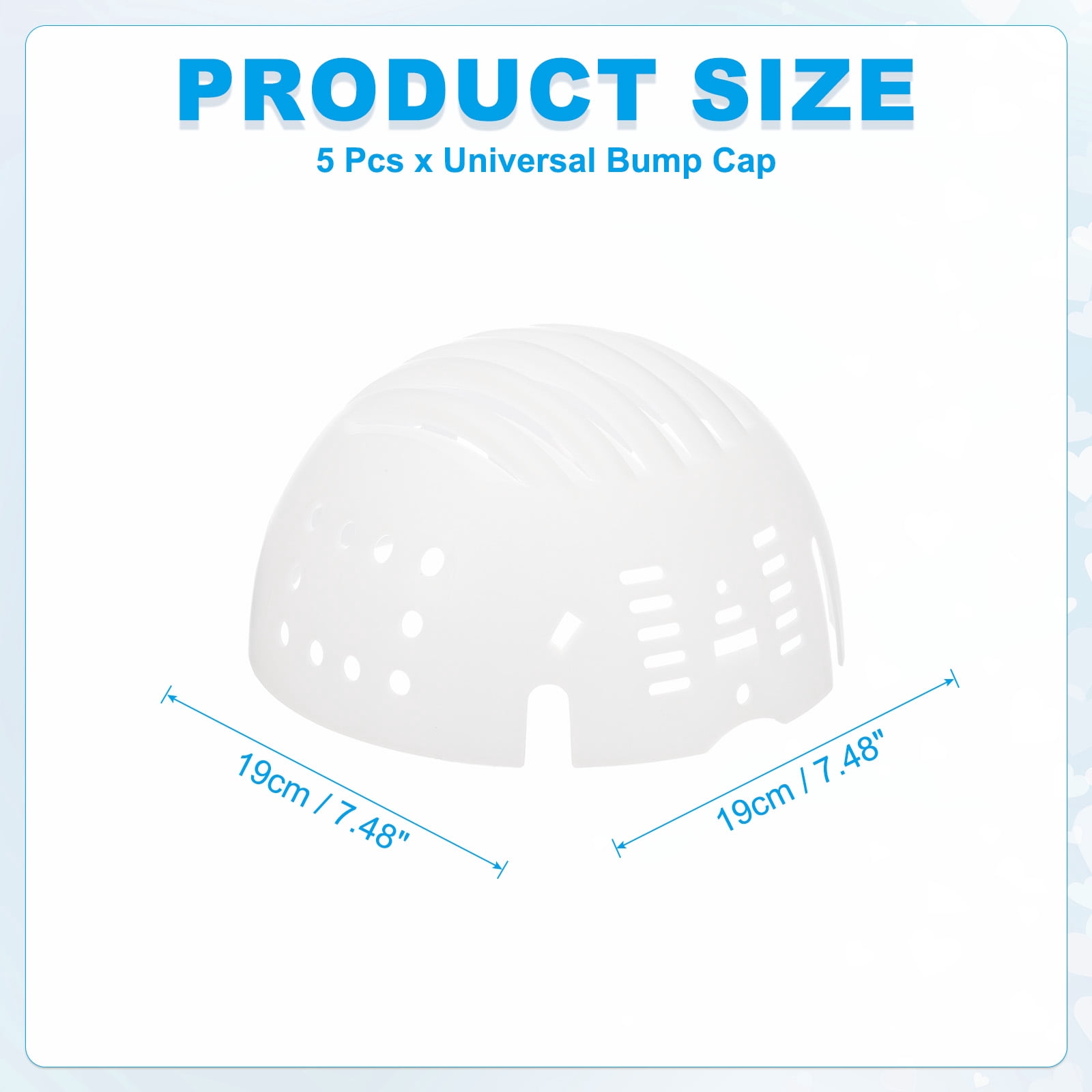 Uxcell 7.48 Inch 5 Pcs Adjustable Helmet Strap Accessory for Hard Hat with Protective Buckle White