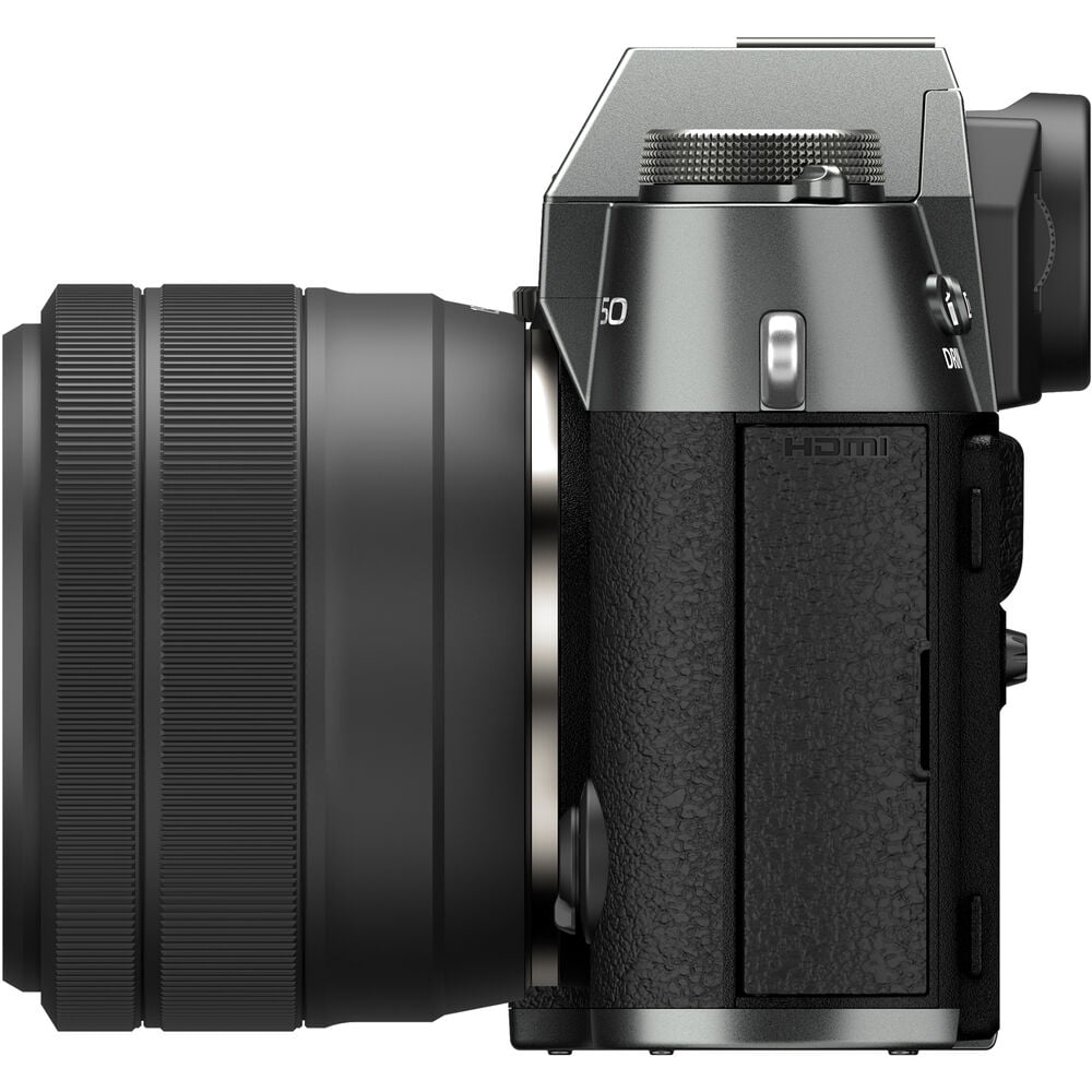 Fujifilm X-T50 Mirrorless Digital Camera XC15-45mmF3.5-5.6 OIS PZ Lens Bundle Kit With 64GB Memory Card + Mc Pro Filter Kit + Camara Bag + More Accessories - Charcoal Silver