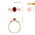 thumbnail image 5 of ANGARA Lab Grown 1 Ct Oval Ruby Butterfly Engagement Ring for Women in 14K Rose Gold (Size-7x5mm) | July Birthstone, Birthday, Anniversary, Jewelry Gift for Women | Lab-Grown Ruby Ring, 5 of 7