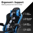 thumbnail image 4 of CELTOSS Blue Office Gaming Chair with Footrest & Lumbar Support, Ergonomic Adjustable Computer Chair with Swivel Seat & Headrest, 4 of 14
