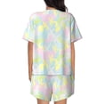 thumbnail image 3 of Bixox Women's Color Rabbit Printed Pajama Set 2 Piece Lounge Set Top and Shorts Soft Pajamas, Shorts with Pockets, 3 of 7