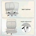 thumbnail image 6 of Homycasa Teen Fabric Task  Small Space Mesh Ergonomic Swive Chair-Grey, 6 of 7