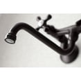 thumbnail image 4 of Kingston Brass KS215ORB Adjustable Center Wall Mount Bathroom Faucet, Oil Rubbed Bronze, 4 of 5