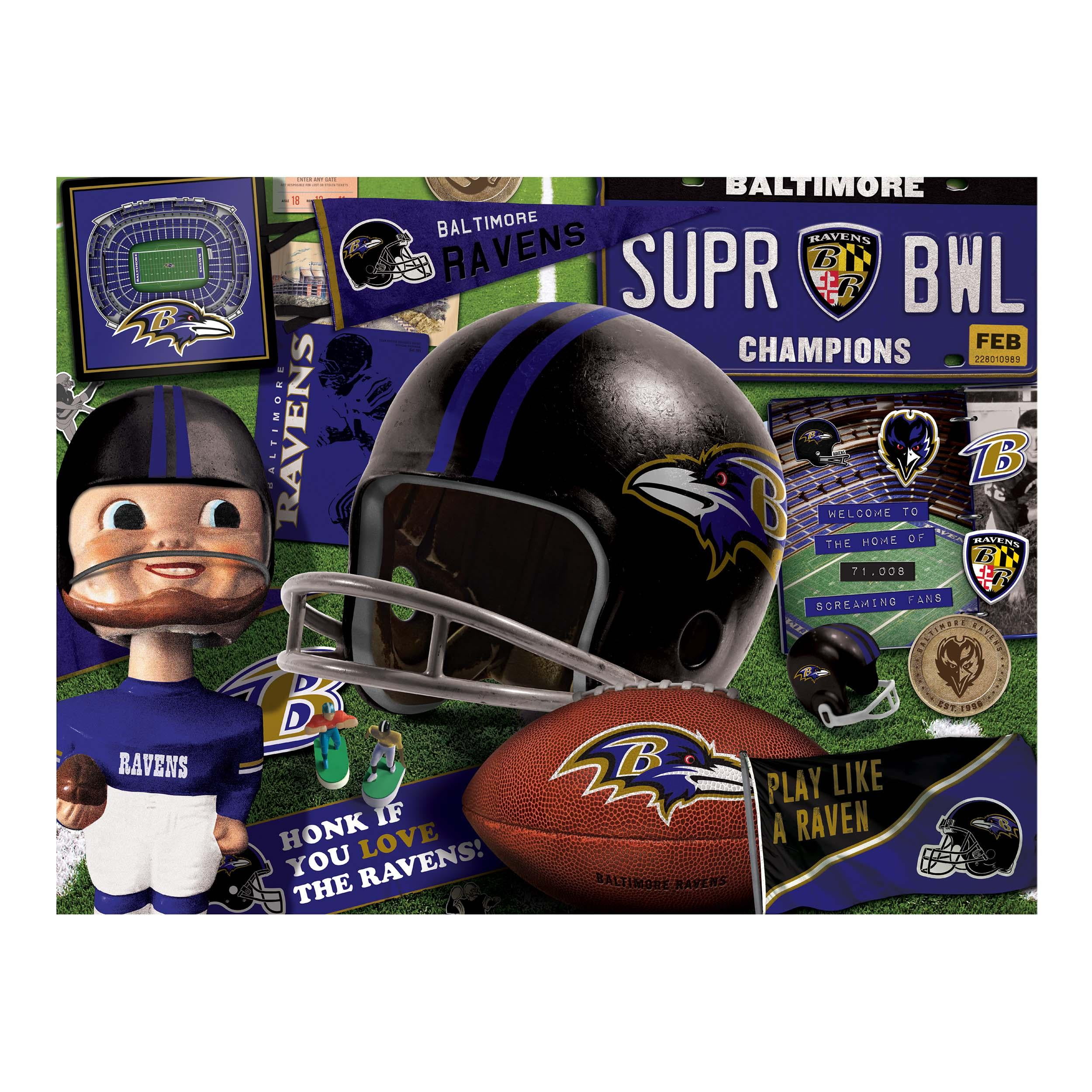 YouTheFan NFL Baltimore Ravens Retro Series Puzzle – 500 PC