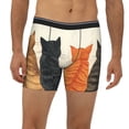 thumbnail image 2 of Salouo Four Cats Watching Rain Pattern Men's Boxer Briefs, Soft & Breathable Underwear Elastic Waistband Briefs for Men,1-Pack, 2 of 7