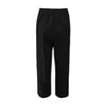 thumbnail image 6 of Bainana Womens Comfort Fit Straight Leg Pants Solid Color Elastic Waist Trousers With Pockets Ladies Party Play Flowy Pants Black Size L, 6 of 6