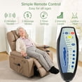 thumbnail image 6 of Electric Power Lift Recliner Chair for Elderly with Heat & Massage & USB Charge Port, 160° Adjustable PU Leather Recliner, Stand Assist, Remote Control, Cup Holders for Living Room Bedroom (Brown), 6 of 9