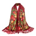thumbnail image 1 of Foulard à Franges Châle Foulard Foulard de Voyage Imprimé Folk-Custom, 1 of 2