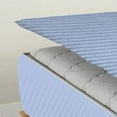 thumbnail image 4 of Zipper Fitted Sheet, (Olympic Queen Size 66x80) 8 Inch Deep Pocket, 100% Egyptian Cotton, 800 TC, Stripe Light Blue., 4 of 7