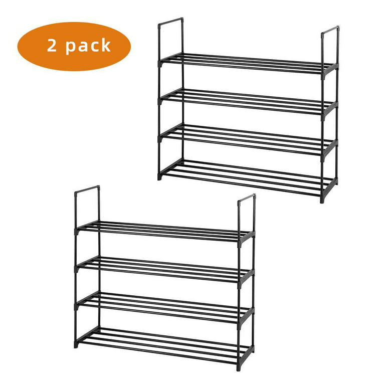 8 Tiers Metal Shoe Rack Storage Organizer For 42-56 Pairs Shoe Boots Stand  Shelf