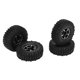 thumbnail image 4 of Neumáticos de Goma para Coche RC Rueda de Metal Serie Completa Universal con Llave Cruzada Pequeña y Juego de Tuercas Antideslizantes M2 para Axial 1/24 SCX24 Negro, 4 of 10