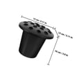 thumbnail image 2 of HEALEEP 4pcs Flower Containers for Cemetery Black Plastic Holds Flowers Stylish Design, 2 of 8
