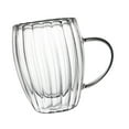 thumbnail image 4 of Taza de café, taza de café, taza de matrícula a rayas de doble capa transparente, taza de vidrio para té, café con leche, café, bebida, café expreso 350 ml, 4 of 8