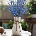 thumbnail image 7 of NOGIS 5Pcs Long Stem Jasmine Flowers Artificial, 29.5"/75cm Tall Fake Flower Bouquet, Artificial Pussy Willow Branches for Home Office Wedding Party DIY Floral Art Winter Decor (Blue), 7 of 7