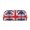 Silver, variant on Uk Flag Union Jack Pencil Case Pouch Organizer, Leather Stationery Bag Daily Cosmetics Holder