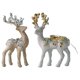 thumbnail image 1 of Conjunto de 2 Ornamentos Navideños de Venado para Embellecer tu Casa Champán Argenta, 1 of 9