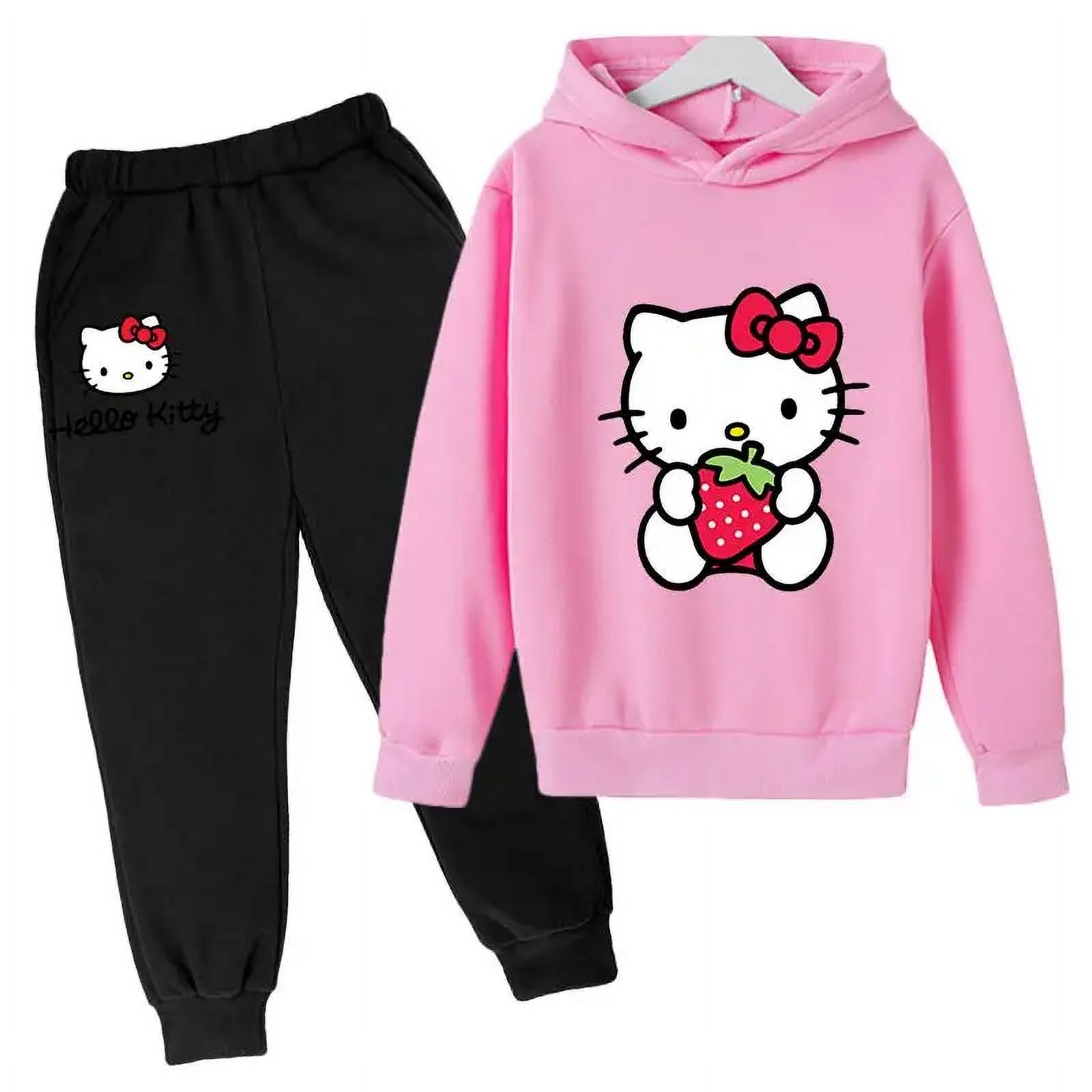 hello kitty Hoodies Sets girls outfit set 4-14 Years baby girl clothes ...