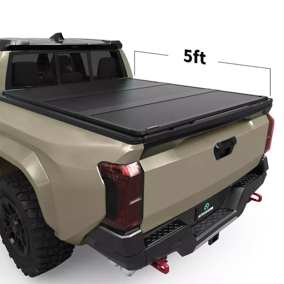 RVNI 5FT FRP Hard Tri-Fold Tonneau Cover Truck Bed For 2024 Toyota Tacoma top cover Waterproof