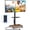 Brown with Power Strip, variant on RTVR Sleek Rolling TV Stand with Power Outlet, Strong Tall Mobile TV Cart with Mount Up to 88 lbs, Height Adjustable Portable TV Stand on Wheels for 32-60 Inch TVs, Black