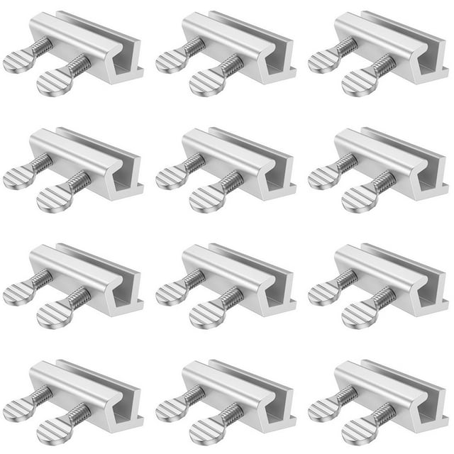 12Pcs Sliding Window Locks Aluminum Alloy Child Proof Security Lock Stoppers Adjustable Window Track Locks for Vinyl Window Home Office