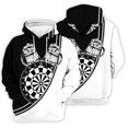 thumbnail image 3 of Sudadera con capucha y estampado de dardos en 3D para hombre, sudadera con capucha de manga larga personalizada de Harajuku, ropa de calle informal de gran tamaño, jerséis para hombre, 3 of 5