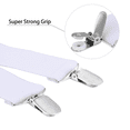 thumbnail image 3 of Buyless Fashion Suspenders for Men - 48" Elastic Adjustable Straps 1 1/4" - X Back - 5104-White, 3 of 7