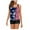 Red, variant on CALAFEBILA Swimsuits for Women Modest Tankini Two Piece Summer Independence Day Pools American Flag Graphic 4th of July Bathing Suits