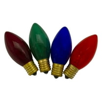 Pack of 4 Multi-Colored C9 Transparent Christmas Replacement Bulbs