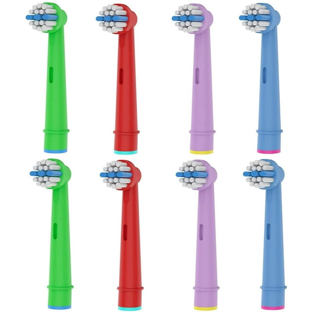 Child-Friendly Electric Toothbrush Heads for Oral B - 8 Pack Compatible Replacement Set