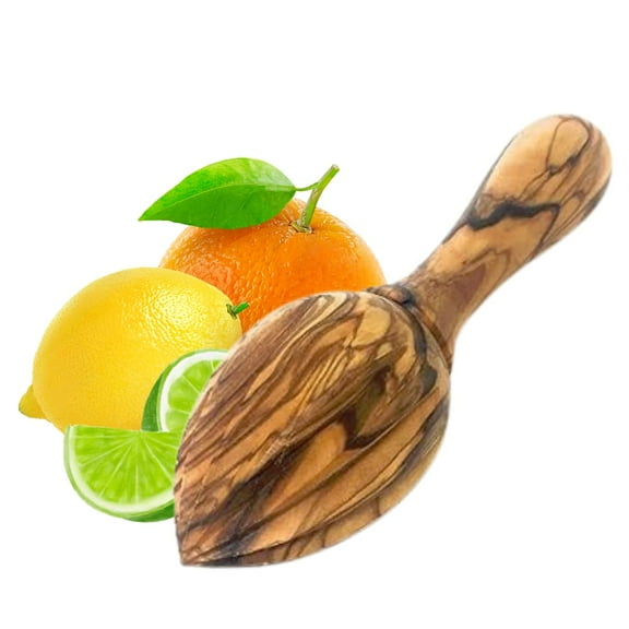 Aramedia Olive Wood Lemon Juicer – Handcrafted Citrus Reamer For Kitchen