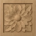 thumbnail image 2 of Ekena Millwork ROS03X03X00DGLW 3 Po x 3 Po H X.62 Po D Petite Rosette de Fleurs de Cornouiller- Tilleul- Accent Architectural, 2 of 4