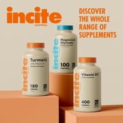 Incite Nutrition Vitamin D3 5000 IU Easy-Swallow Micro Tablets, Vegetarian Supplement, Cholecalciferol