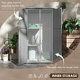 thumbnail image 4 of Outsunny Waterproof Fir Wood Storage Cabinet Shed, 35.5" x 21.5" x 66.25", Gray, 4 of 10