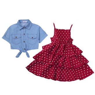 1950s Vintage Polka Dot Dress For Girls - Audrey Hepburn Style Rockabilly Swing Party Dress (4-10 Years)