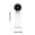 thumbnail image 3 of Handheld Foldable USB Rechargeable Fan with Digital Display, High Wind Turbine Mini Fan for Outdoor Travel Desk, Plastic, Beige/White/Green, 1 Pack, 3 of 6