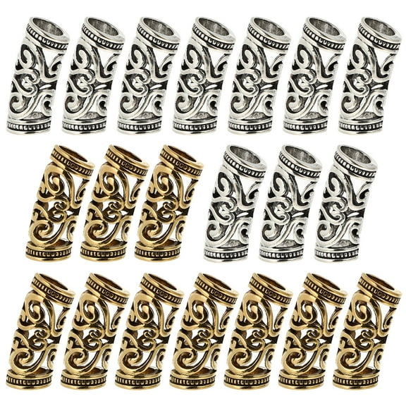 BESTYASH 20Pcs Hair Rings for Braids Alloy Dreadlock Accessories Hair Cuffs Assorted Colors for Fashion Use