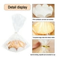 thumbnail image 3 of 50 Pack Clear Plastic Bake Bags for Bread Cookie Candy Cake Gift Packaging,With Cake Tray and Gold Ribbon--8 inches, 3 of 5