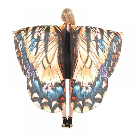 Xinhuaya Butterfly Wings for Women Butterfly Shawl Fairy Ladies Cape Halloween Costume Accessory for Cosplay Performance