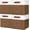Brown / Off-White, variant on Collapsible Fabric Storage Cubes 11x11 Cube Storage Bins, 4 Pack Closet Baskets Box with Handles for Organizing, Shelf, Toys, Clothes, Home, Office, Nursery (Navyblue&White)