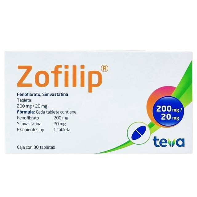 Zofilip 30 Tabletas con 200 / 20 Mg