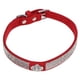 thumbnail image 1 of Collar de perro con diamantes de imitación, corona brillante, joyería de diamantes, collar para mascotas con hebilla de metal para perros y gatos, rojo, 51cm/20in, 1 of 5