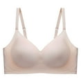 thumbnail image 6 of GEWSEY Womens Seamless Bra No Underwire Comfort Push Up Bras Buttery Soft Wireless Bralette Full Coverage Sport Everyday Bra Beige, XL, 6 of 6