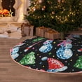 thumbnail image 5 of Daiia Disco Mirror Ball Snowman Drawing Merry Christmas Tree Skirt , Xmas Large Lace-up Tree Skirt, Santa Snowflakes Rustic Home Decorations New Year Party Farmhouse Decor-48", 5 of 6