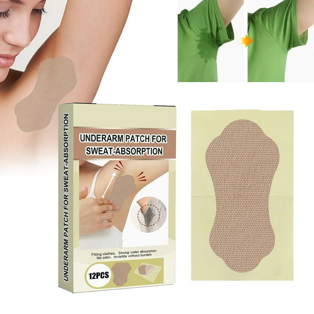 Almohadillas para las axilas, paquete de 12 almohadillas de protección invisibles para las axilas Almohadillas para el sudor de las axilas Rendimiento de primer nivel