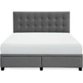 thumbnail image 6 of ClickDecor Edmond Storage Bed wAdjustable Height Headboard Queen Size Dark Gray, 6 of 12